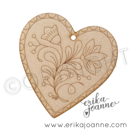Folk Art Fancy Valentine Ornament