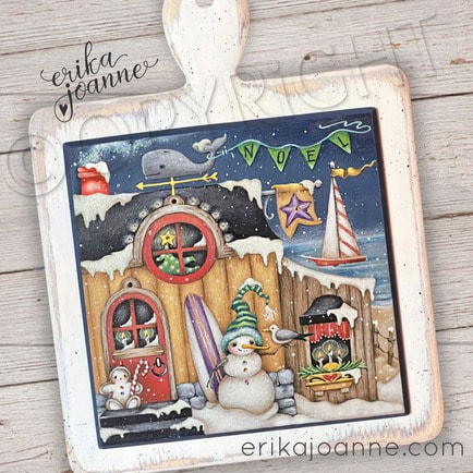 Seaside Winter Cottage ePattern