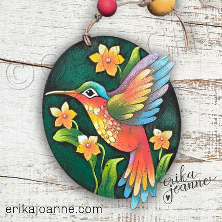 Honeysuckle Hummingbird ePattern