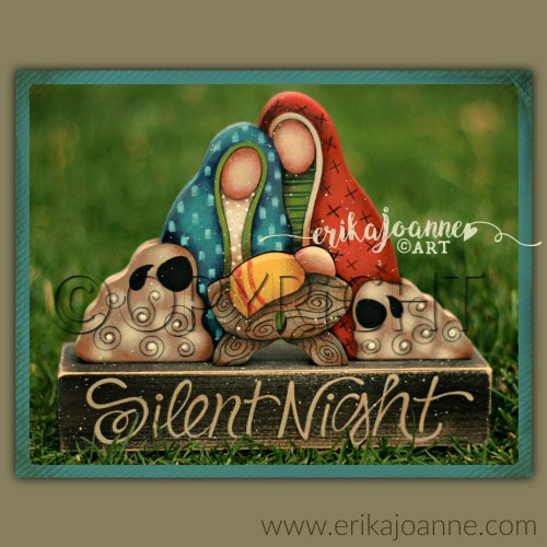 Silent Night Nativity - Wood Puzzle and Base