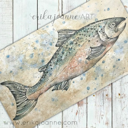Salmon of Legend / Step-by-Step Art by Erika Joanne