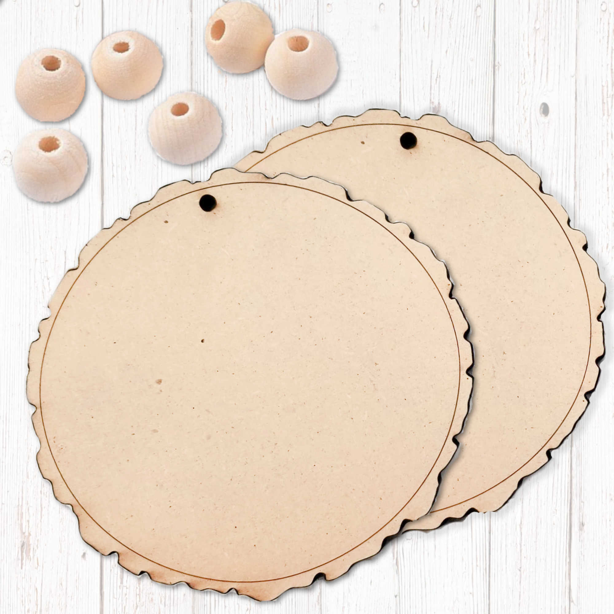 Thick MDF Wood Slice Ornaments
