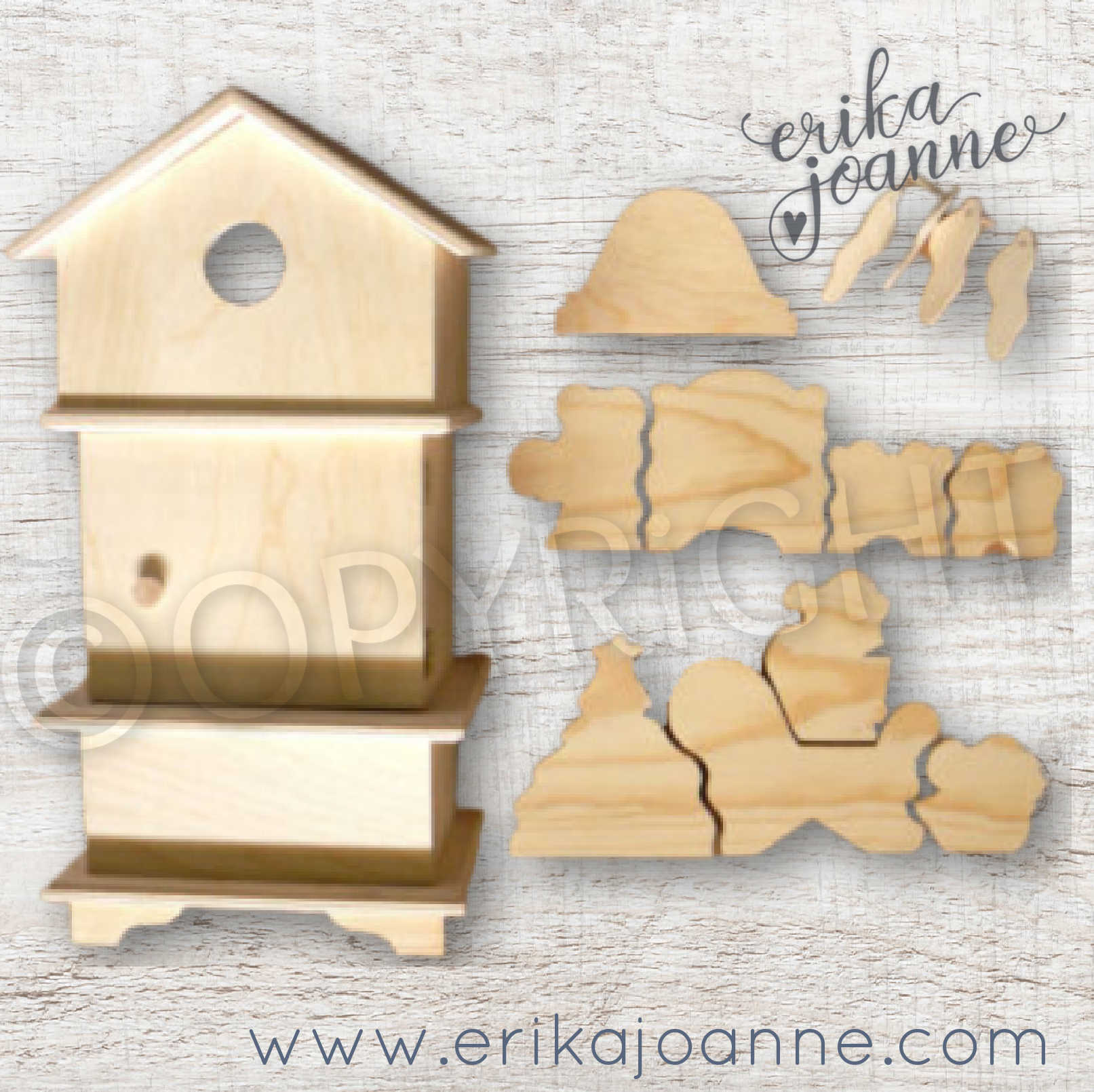 Mouse-Tail House Wood Set